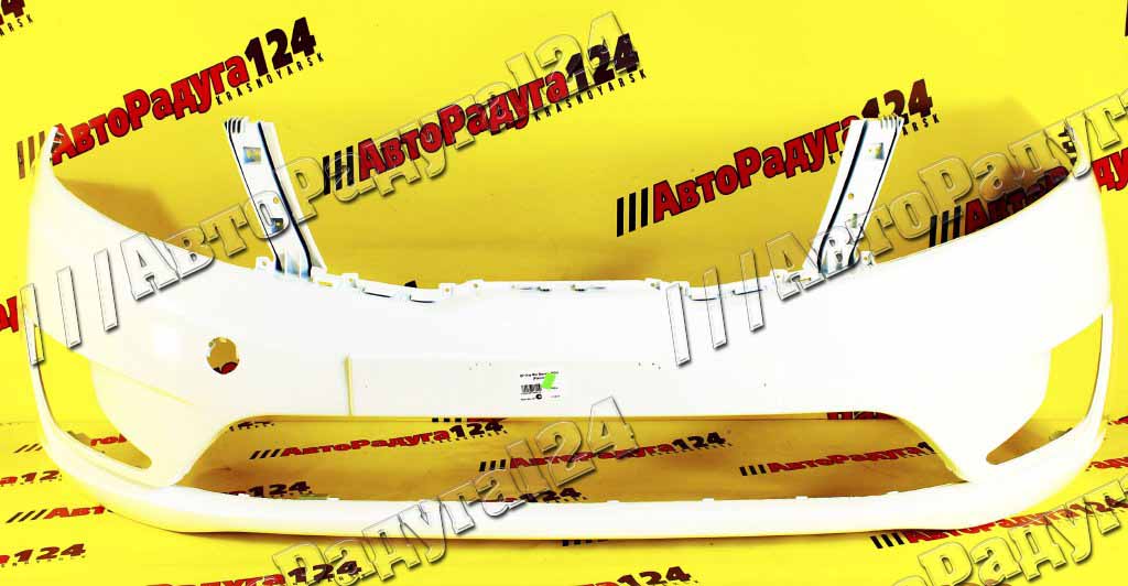 Бампер Kia Rio, Киа Рио (2011-2014) передний Белый (PGU) (Россия)