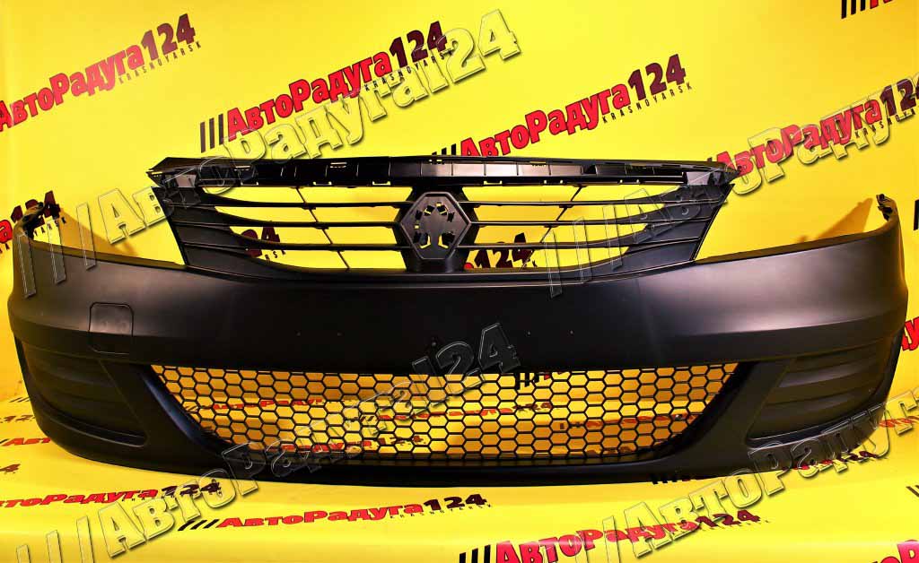 Бампер Renault Logan, Рено Логан Фаза2 (2010-2014) ЛИТОЙ передний (неокрашенный)