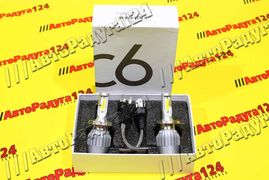 Автолампа светодиодная LED (C6) H4 P43t, 12/24V,  36W (Компл.-2 шт.)