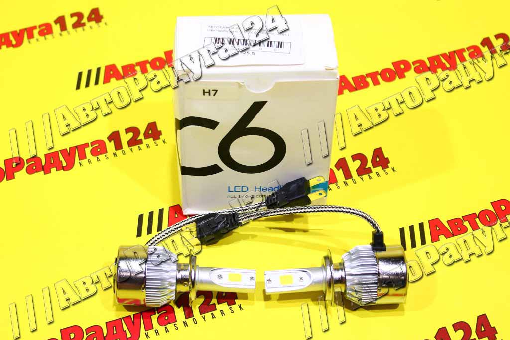 Автолампа светодиодная LED (C6) H7 PX26d, 12/24V,  36W (Компл.-2 шт.)