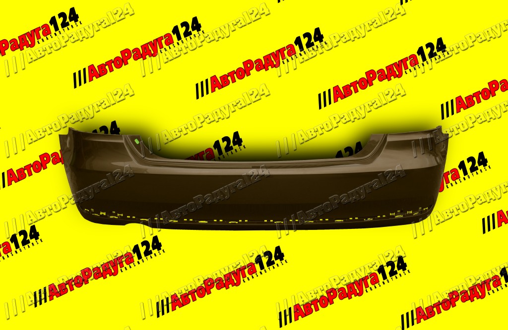 Бампер Volkswagen Polo, Фольксваген Поло (2015-) задний Коричневый (LH8Z)