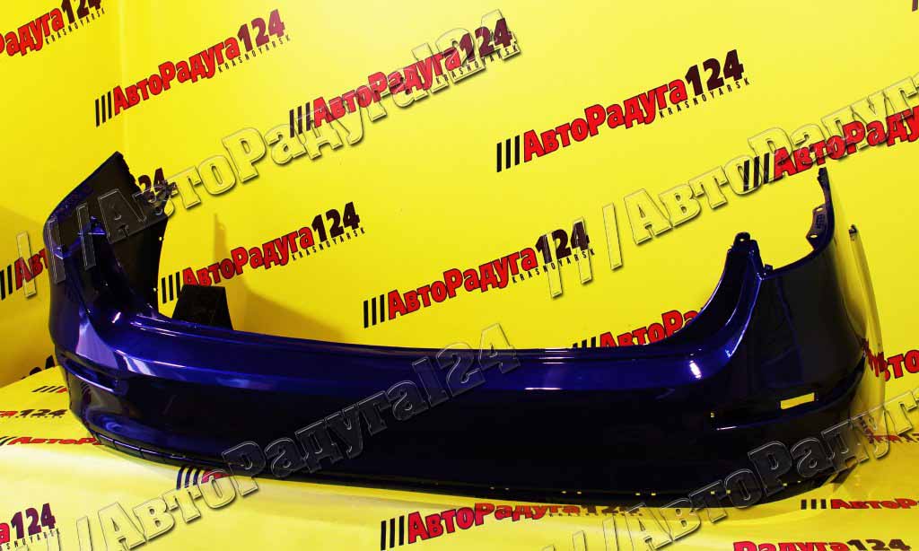 Бампер Kia Rio седан (2015-2017) задний Синий перламутр (ZD6)