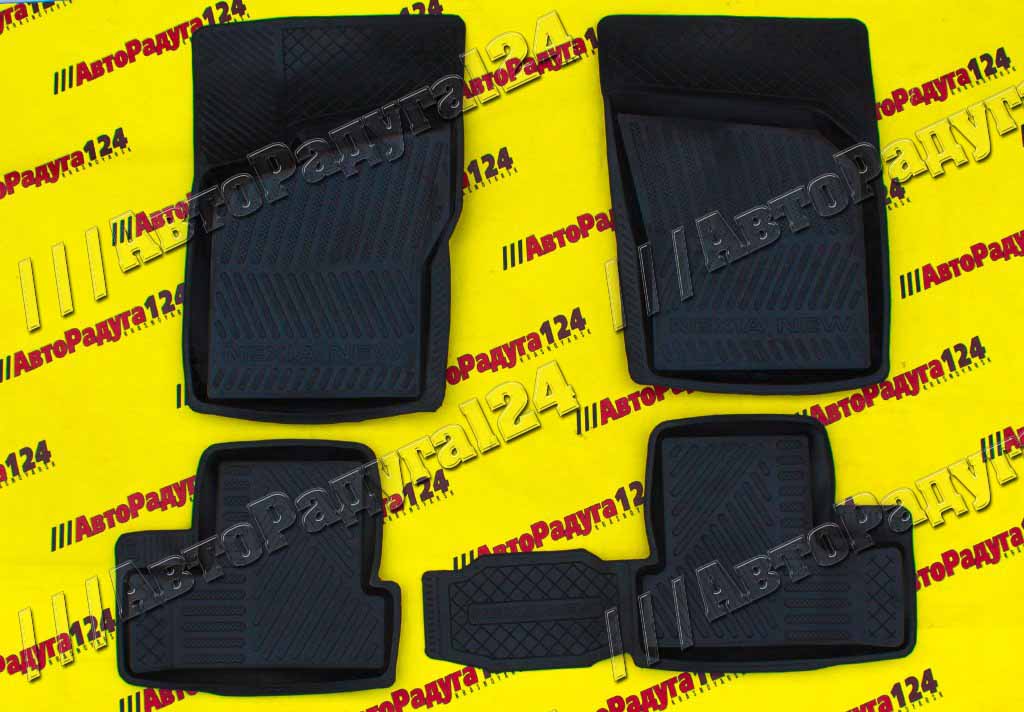 Коврики салонные Daewoo Nexia (2005-2016) резиновые [1014015100] (REZKON)