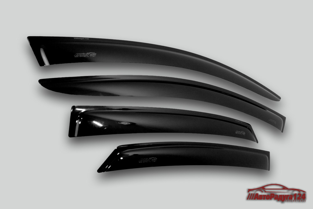 Ветровики Volkswagen Polo седан (2009-) (ДК1181Т) (AnvAir)