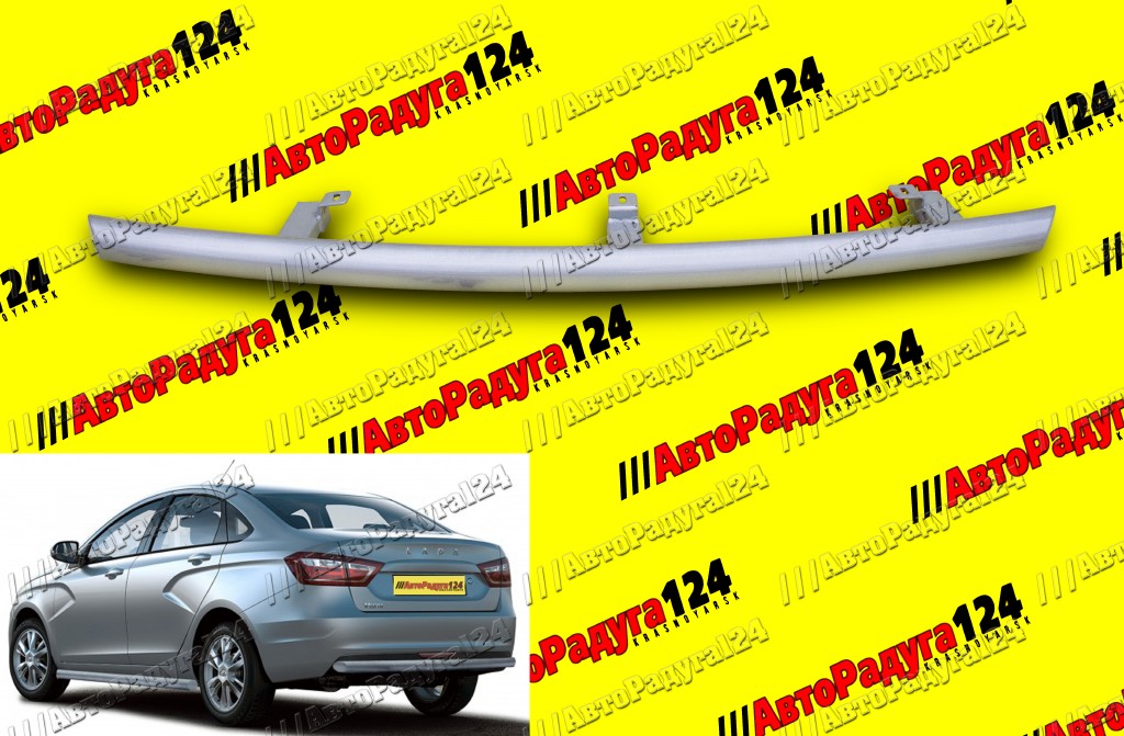 Защита заднего бампера Лада Веста труба одинарная D 51 мм [3436] (Техносфера)