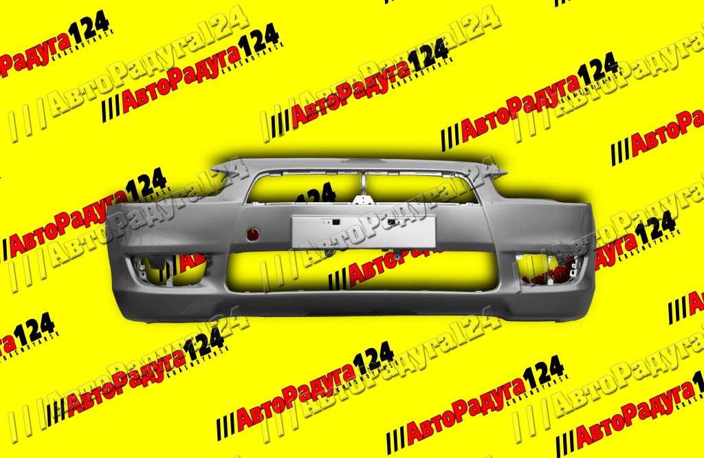 Бампер Mitsubishi Lancer X, Митсубиси Лансер 10 (2007-2010) передний Серебристый (A31)