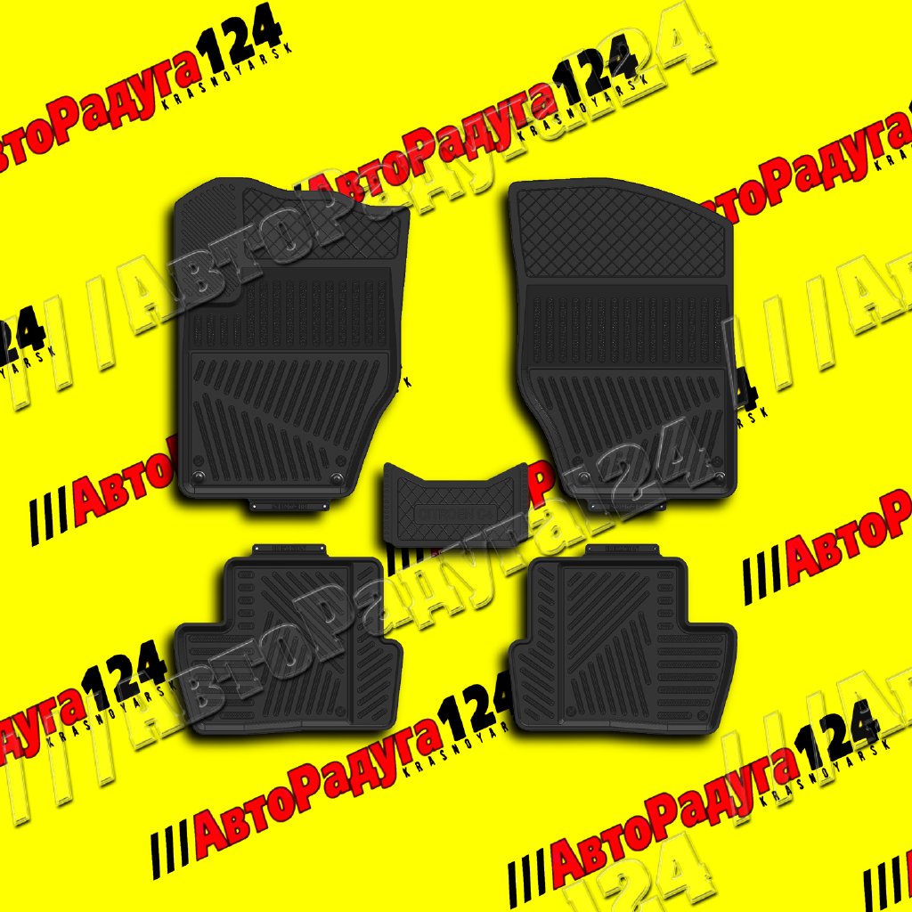 Коврики салонные Citroen C-4 (2004-Н.В.) резиновые [1013005100] (REZKON)
