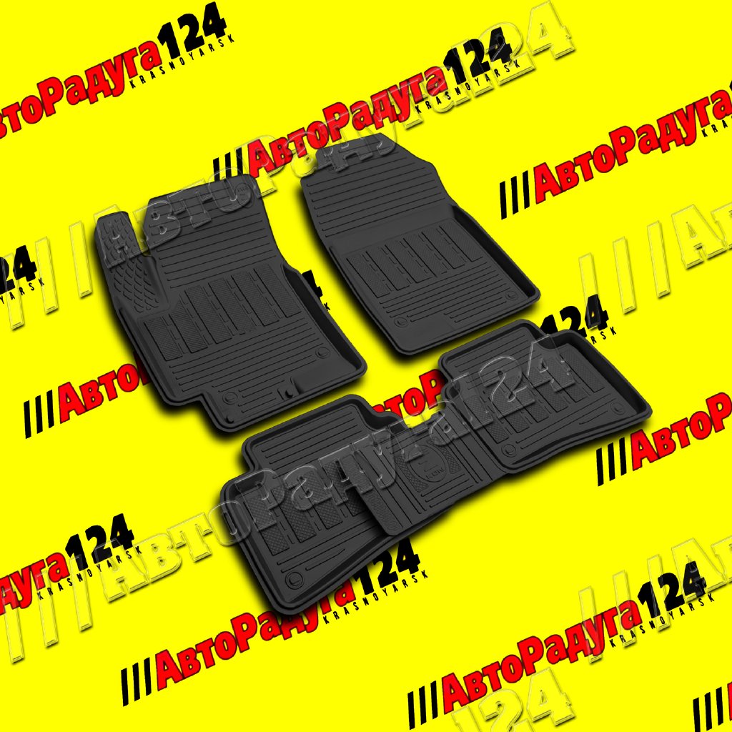 Коврики салонные Kia Rio (2017-Н.В.) резиновые [1021020300] (REZKON)