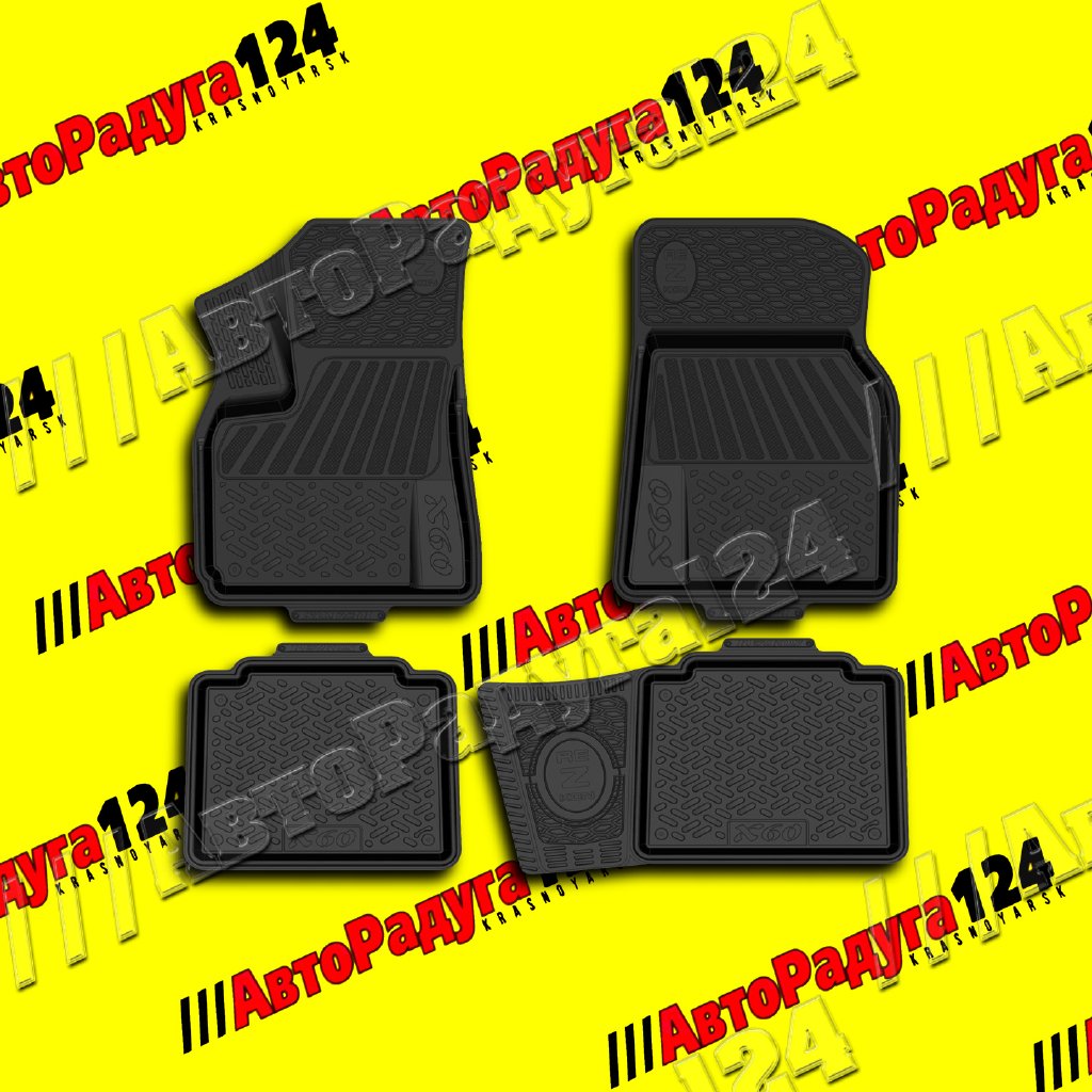 Коврики салонные Lifan X60 (2012-Н.В.) резиновые [1022015100] (REZKON)