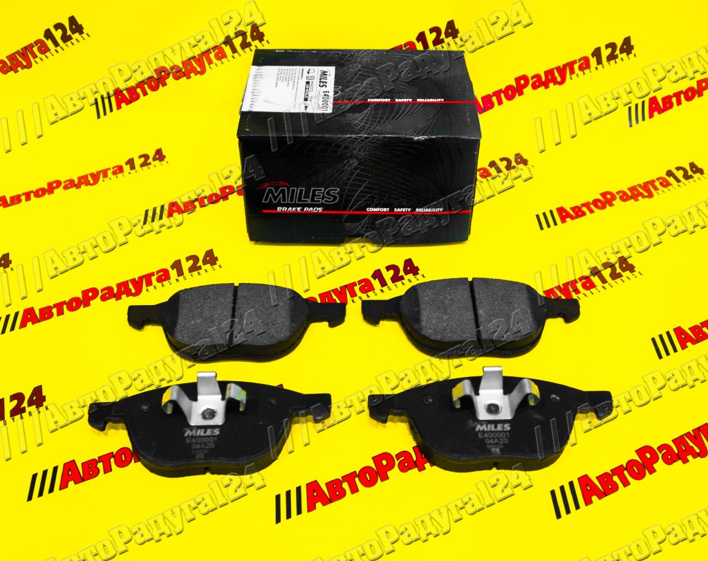Колодки Ford Focus (2005-2019), Kuga (2008-), Mazda 3 (2003-2013) передние (E400001) (Miles)