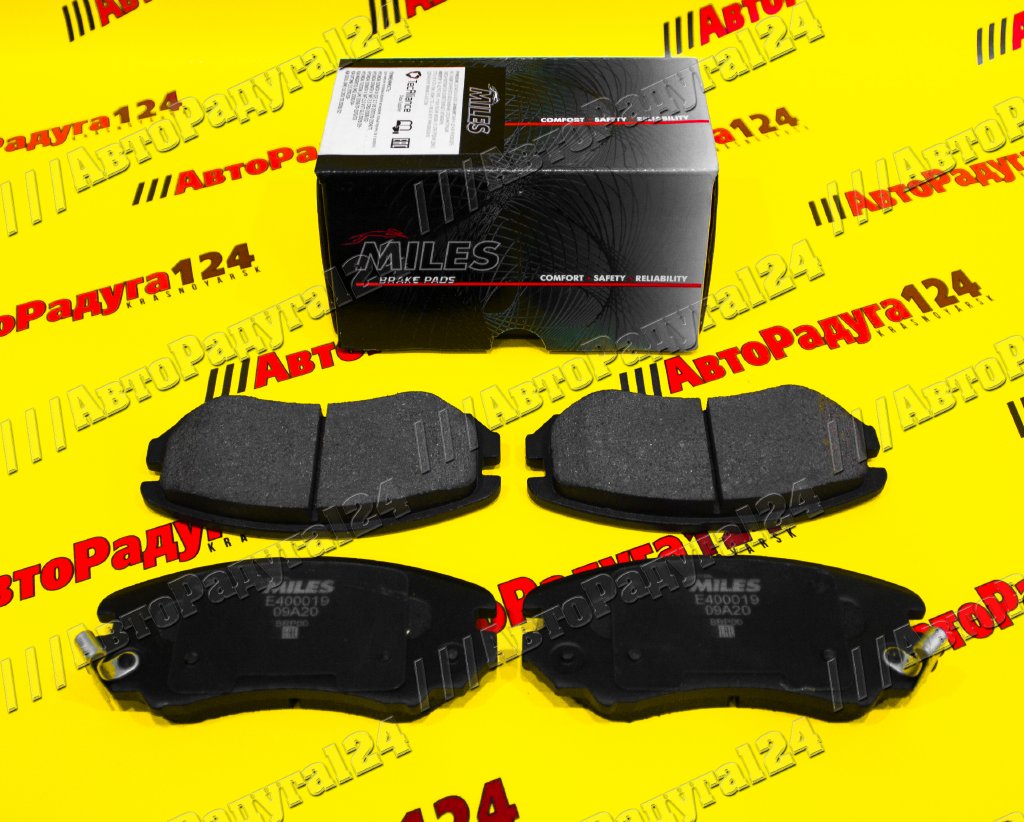 Колодки Hyundai Elantra, Tucson (2001-2011), Kia Optima, Soul (2009-) передние (E400019) (Miles)