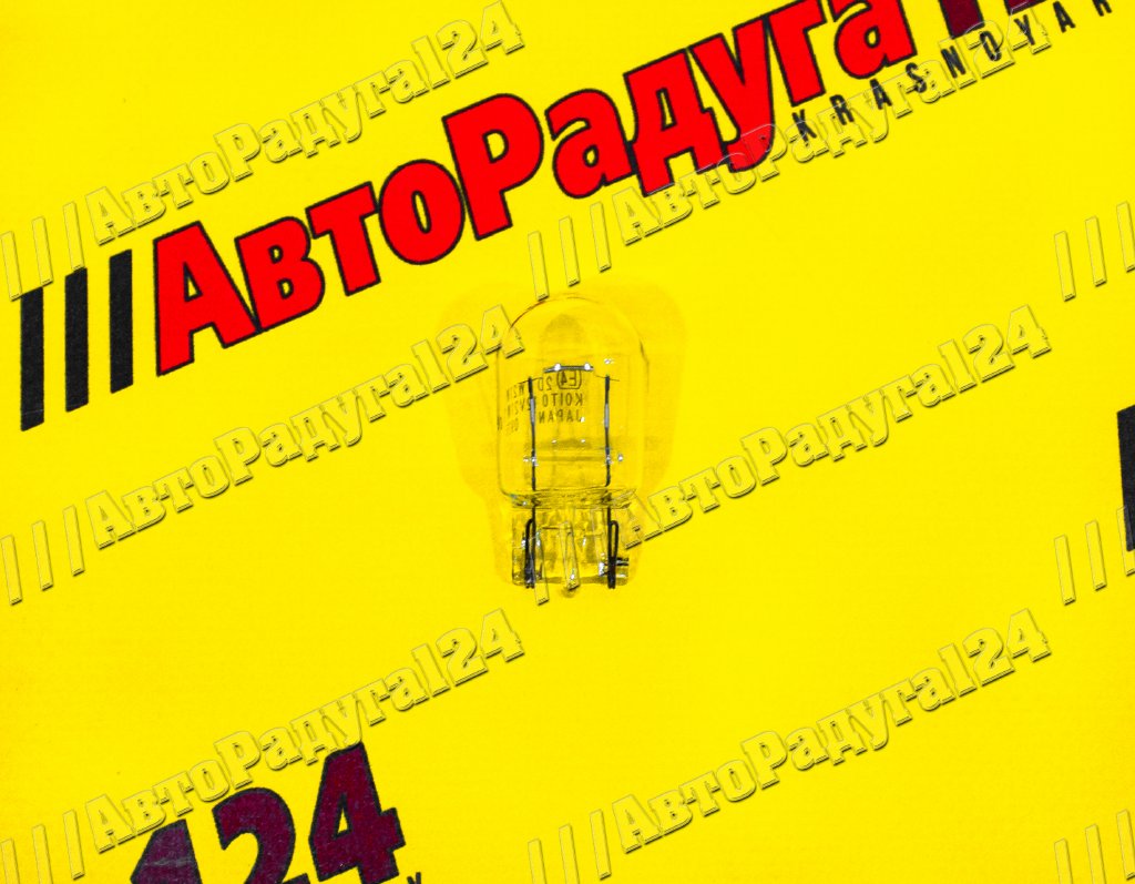 Автолампа T20 W21W W3x16d, 12V, 21W (1881) (Koito) (Д)