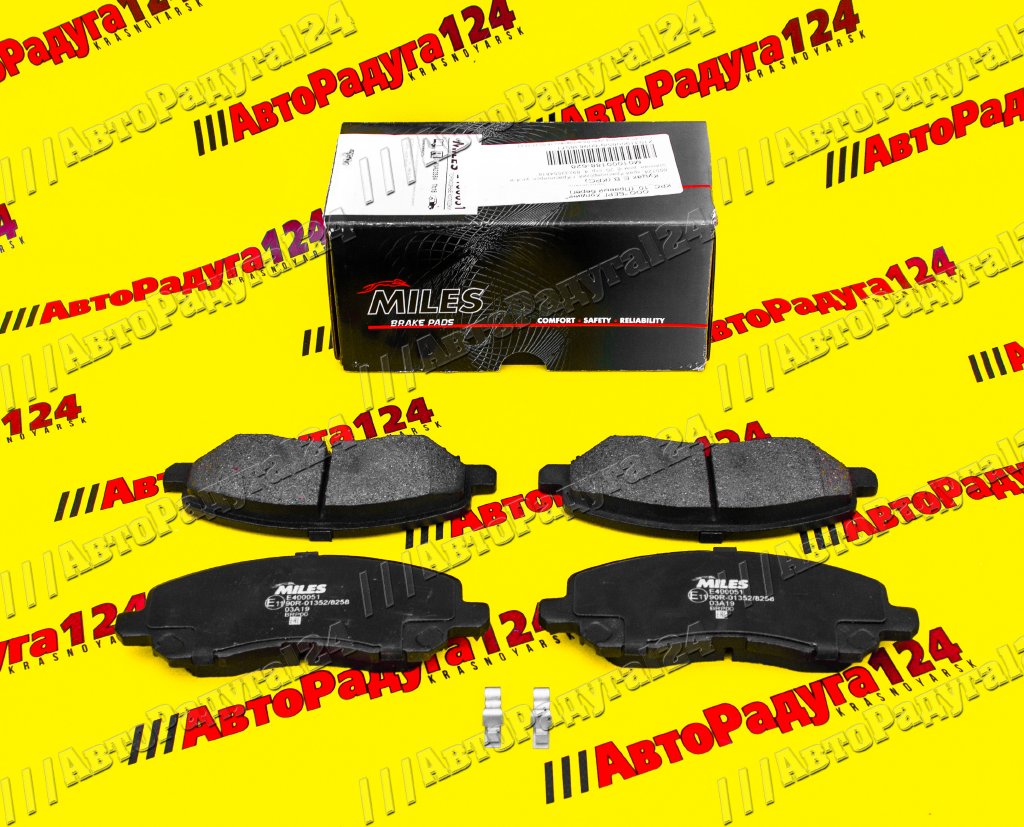 Колодки Mitsubishi Lancer, Outlander (2003-), ASX (2010-), Peugeot 4008 передние (E400051) (Miles)
