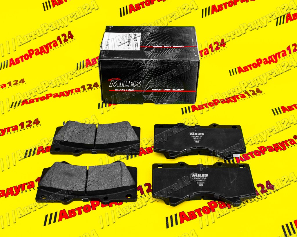 Колодки Toyota Land Cruiser 200 (2007-), Lexus 570 (2007-) передние [E400234] (GDB3524) (Miles)