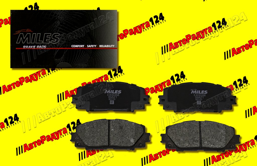 Колодки Toyota Aqua, Prius передние [E400358] (Miles)
