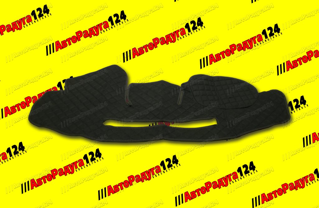 Накидка на панель ВАЗ 2190 (2018-) Алькантара ромб черный, черный