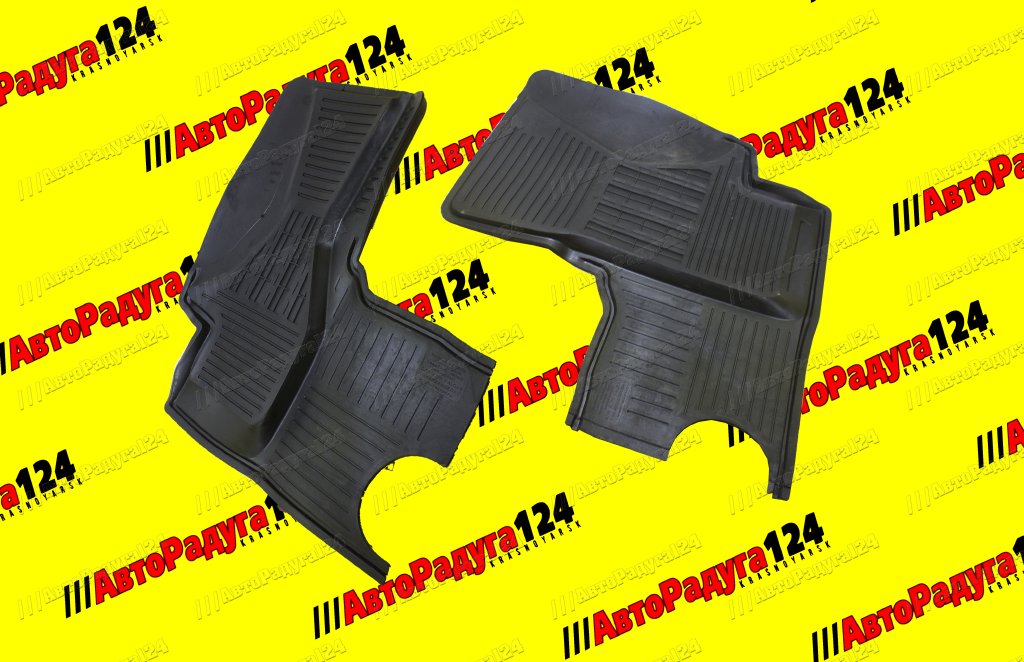 Коврики салонные Валдай (передний ряд сидений) резиновые (1040005300) (Rezkon)