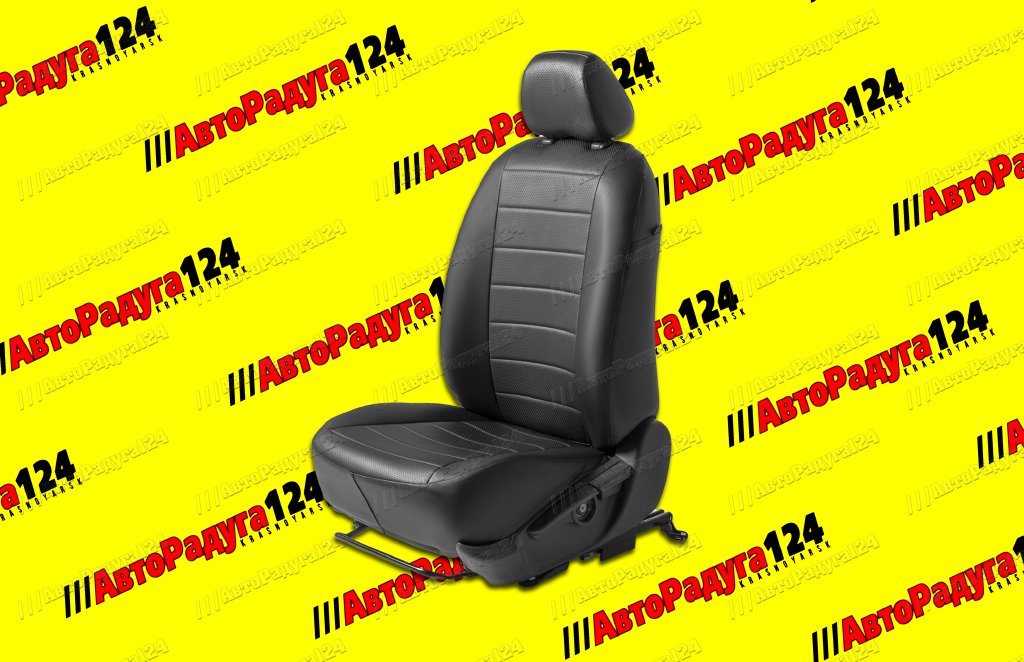 Чехлы на сиденья Volkswagen Polo (2009-2020), экокожа, строчка (SC.5801.1) (Rival) (Д)