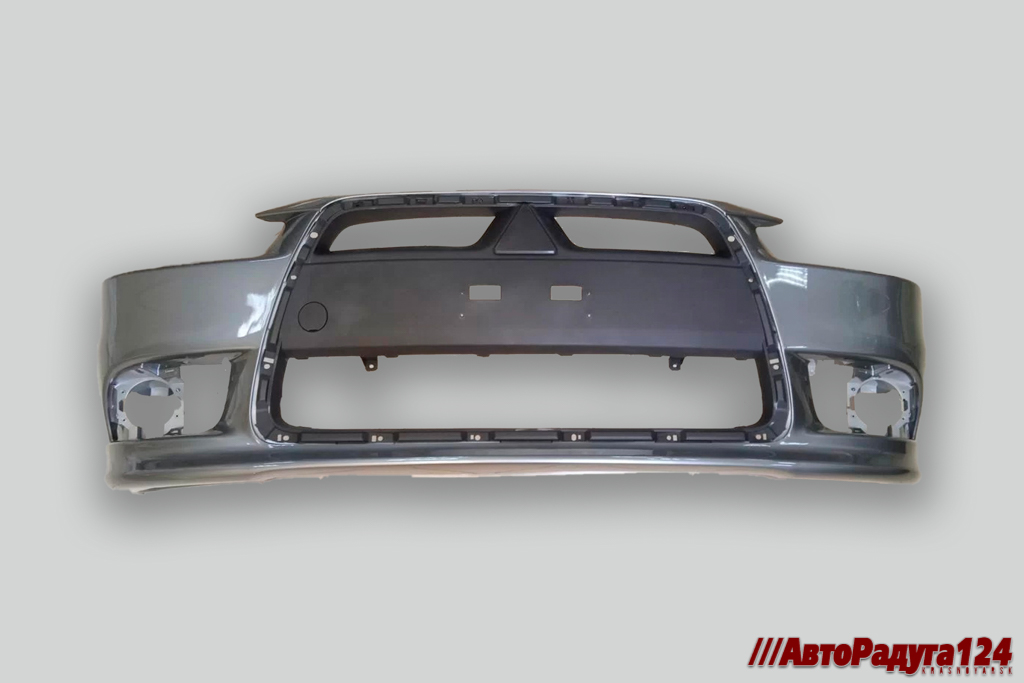Бампер Mitsubishi Lancer X, Митсубиси Лансер 10 (2012-) рестайлинг передний Серый (U17)