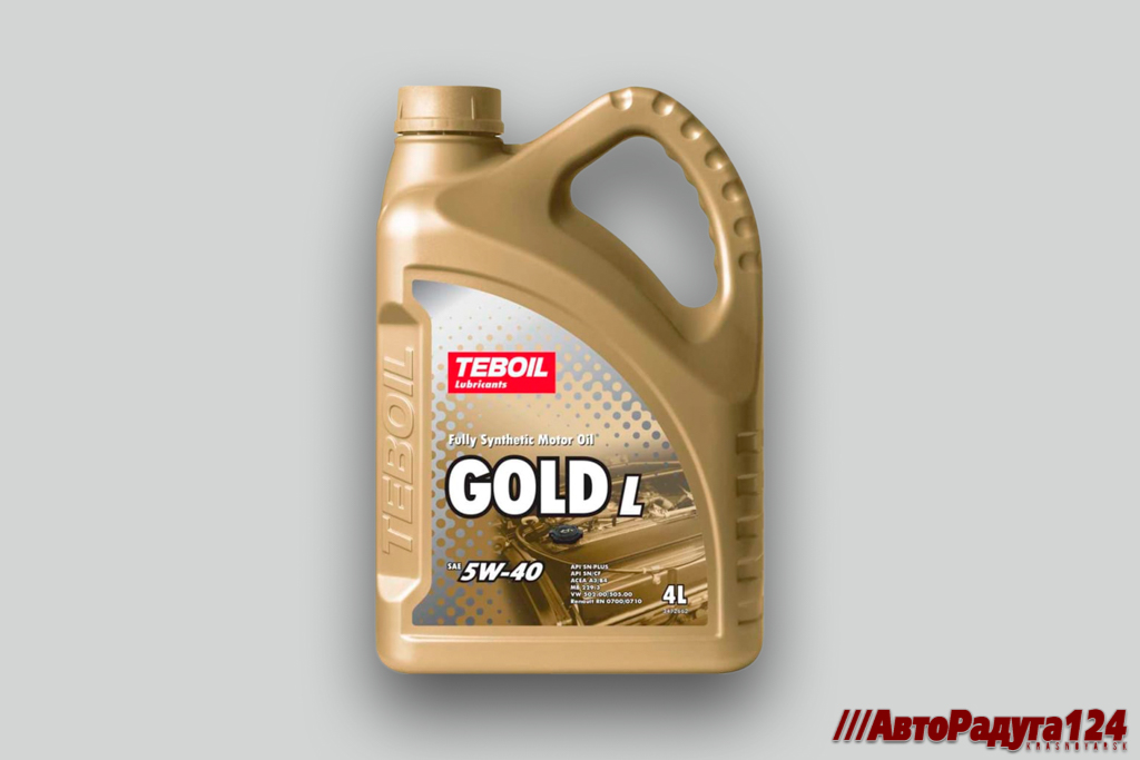 Масло моторное  5W40 синтетика Teboil Gold L  4л (API: SN Plus, SN/CF, ACEA: A3/B4) (3475041