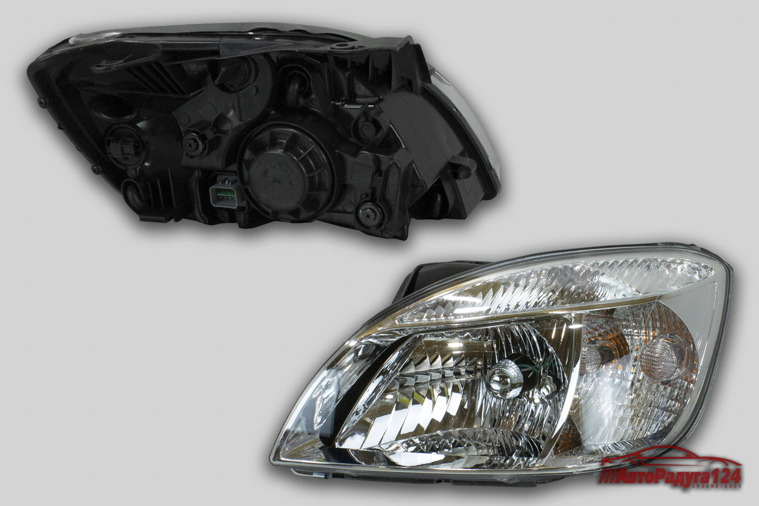 Фара Kia Rio (2005-2011) хром левая (ST-223-1123L-LD-E) (SAT)