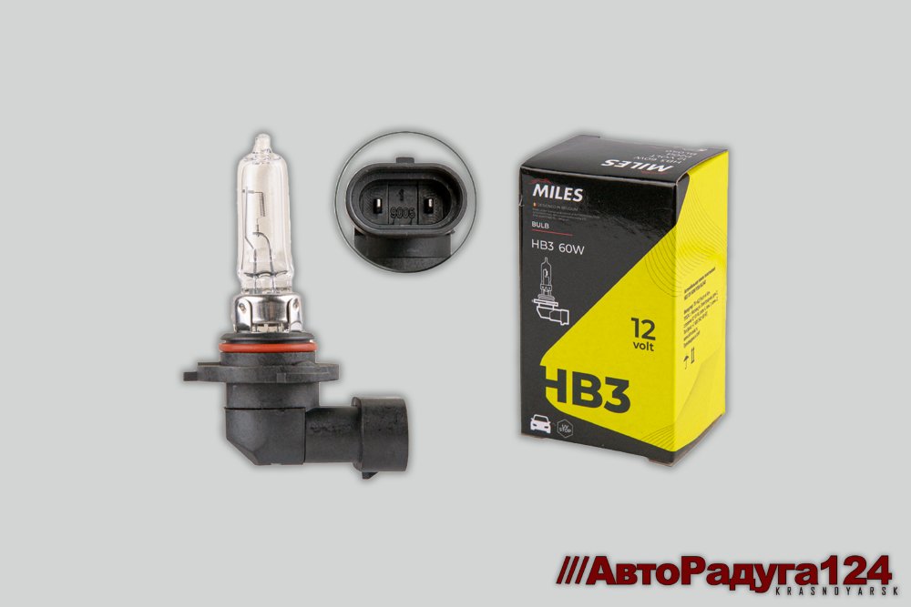 Автолампа HB3 (9005) P20d, 12V, 60W (BL040) (Miles)